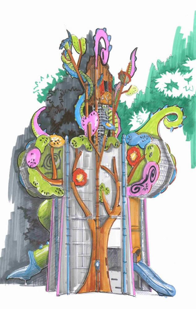 Husson Magic Tree játszótéri játék Dunkerque városában