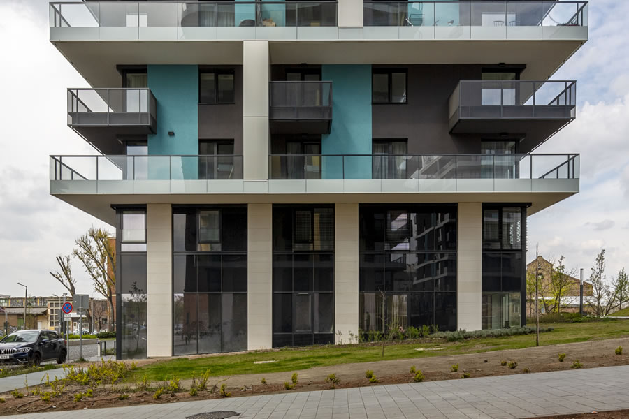 Kerámia homlokzatburkolat - Waterfront City, Óbuda