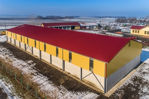 Lindab mezőgazdasági csarnok Kuncsorbán