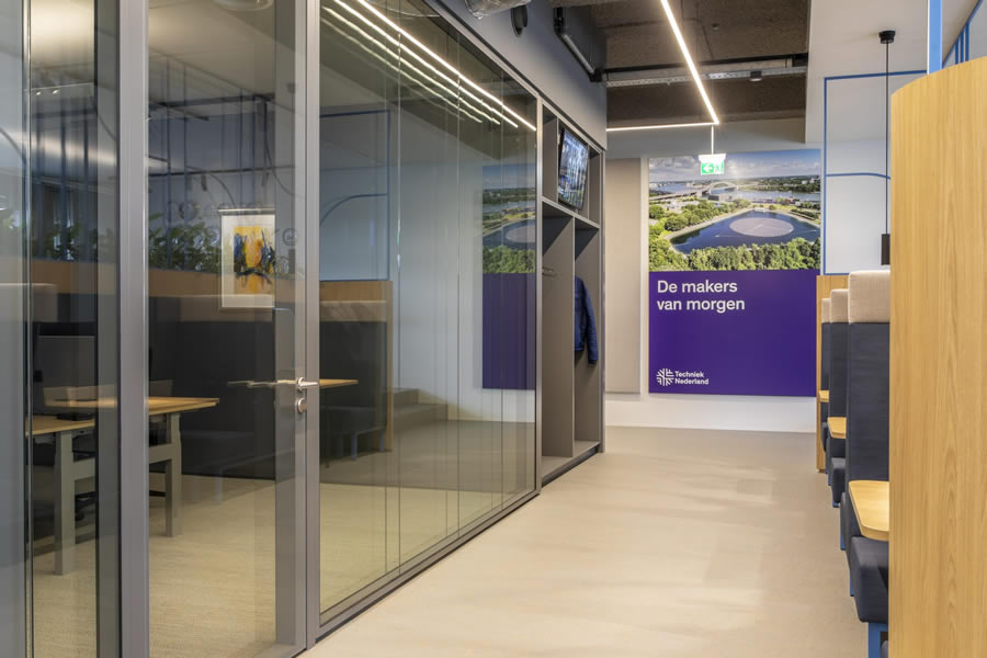 Maars Panorama válaszfalrendszer a Techniek Nederland irodáiban
