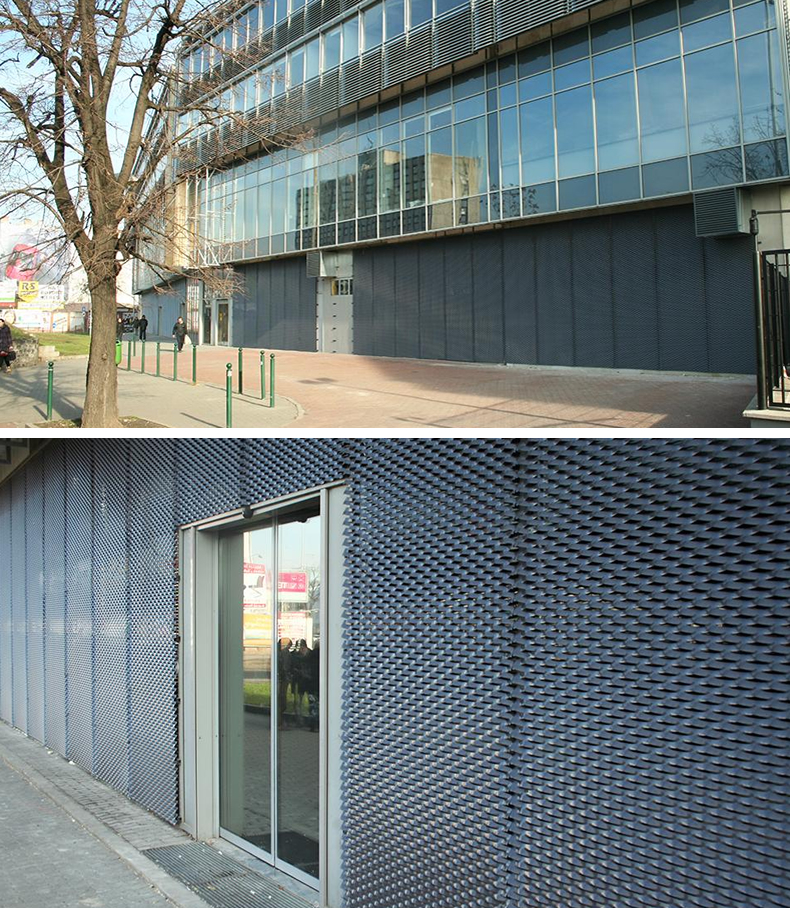 MARIANItech Design expandált lemez a volt Baumgartner székház felújított homlokzatán