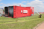 A Repülőtéri Hivatásos Tűzoltóparancsnokság gyakorló konténeréhez a tűzbiztos hőszigetelést a ROCKWOOL Hungary Kft. biztosította