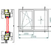 REHAU 70 mm-es beépítési mélységű PVC ablakok - 2 rétegű üvegezés - CAD fájl