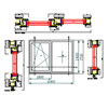 REHAU 70 mm-es beépítési mélységű PVC ablakok - 3 rétegű üvegezés - CAD fájl