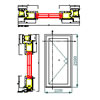 REHAU 70 mm-es beépítési mélységű PVC bejárati ajtók - 3 rétegű üvegezés	 - CAD fájl