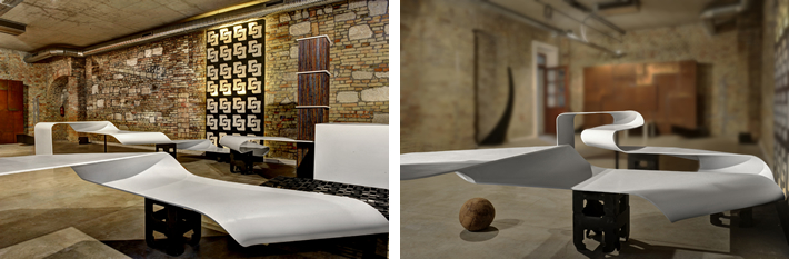 "Végtelenített" DuPont™ Corian® installáció a VAM Design Centerben