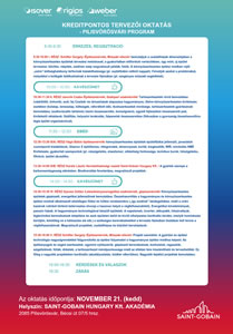 Saint-Gobain kreditpontos tervezői oktatás - Részletes program - általános termékismertető