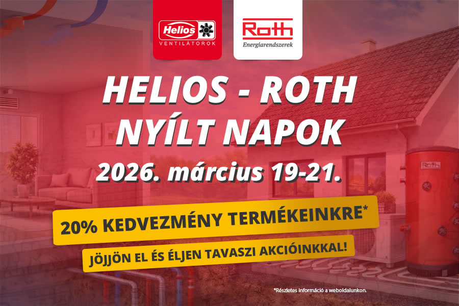 Helios - ROTH nyílt napok 2026. március 19-21.