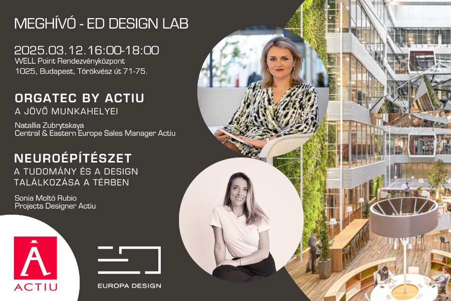 Neuroépítészet és az Orgatec újdonságai Natallia Zubrytskay, Actiu
