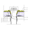 RENOLIT ALKORPLAN F - Csatlakozás fém tetőösszefolyóhoz - CAD fájl