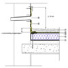 RENOLIT ALKORPLAN L - Csatlakozás kemény PVC falon kivezetett biztonsági vízköpőhoz - CAD fájl