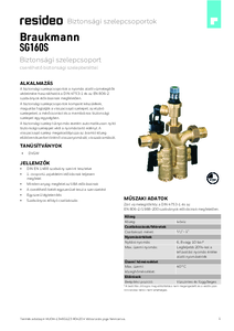 Resideo Braukmann SG160S biztonsági szelep - részletes termékismertető