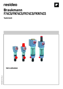 F74CS / FN74CS / FK74CS / FKN74CS visszamosatható ivóvíz finomszűrő <br>
(telepítési útmutató) - részletes termékismertető