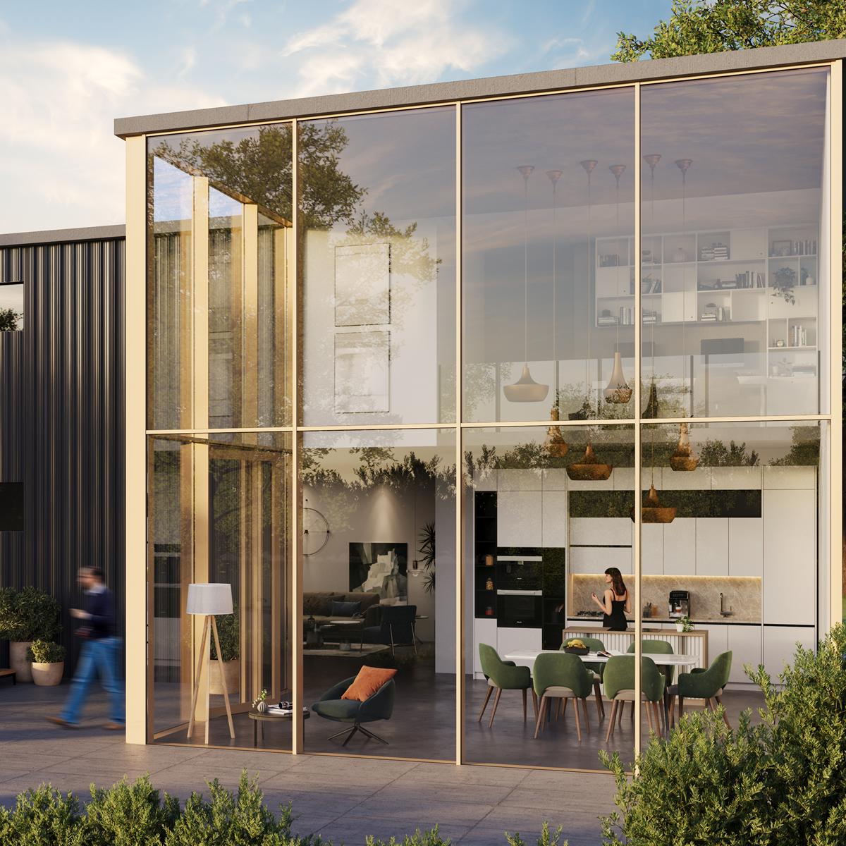 Reynaers SlimWall 35 függönyfal rendszer