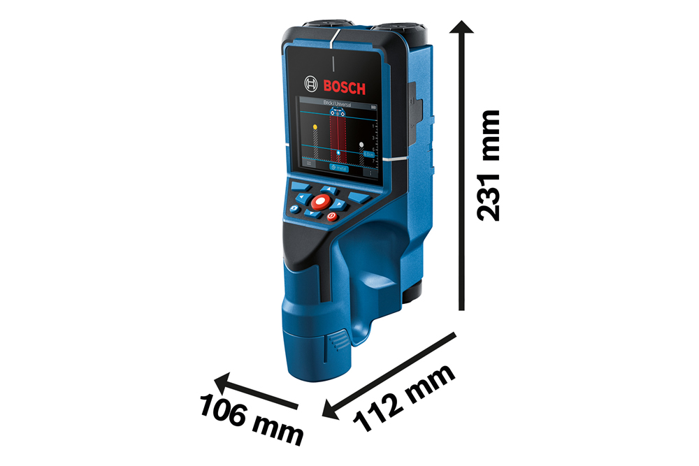 Bosch D-TECT 200 C Professional falszkenner méretei