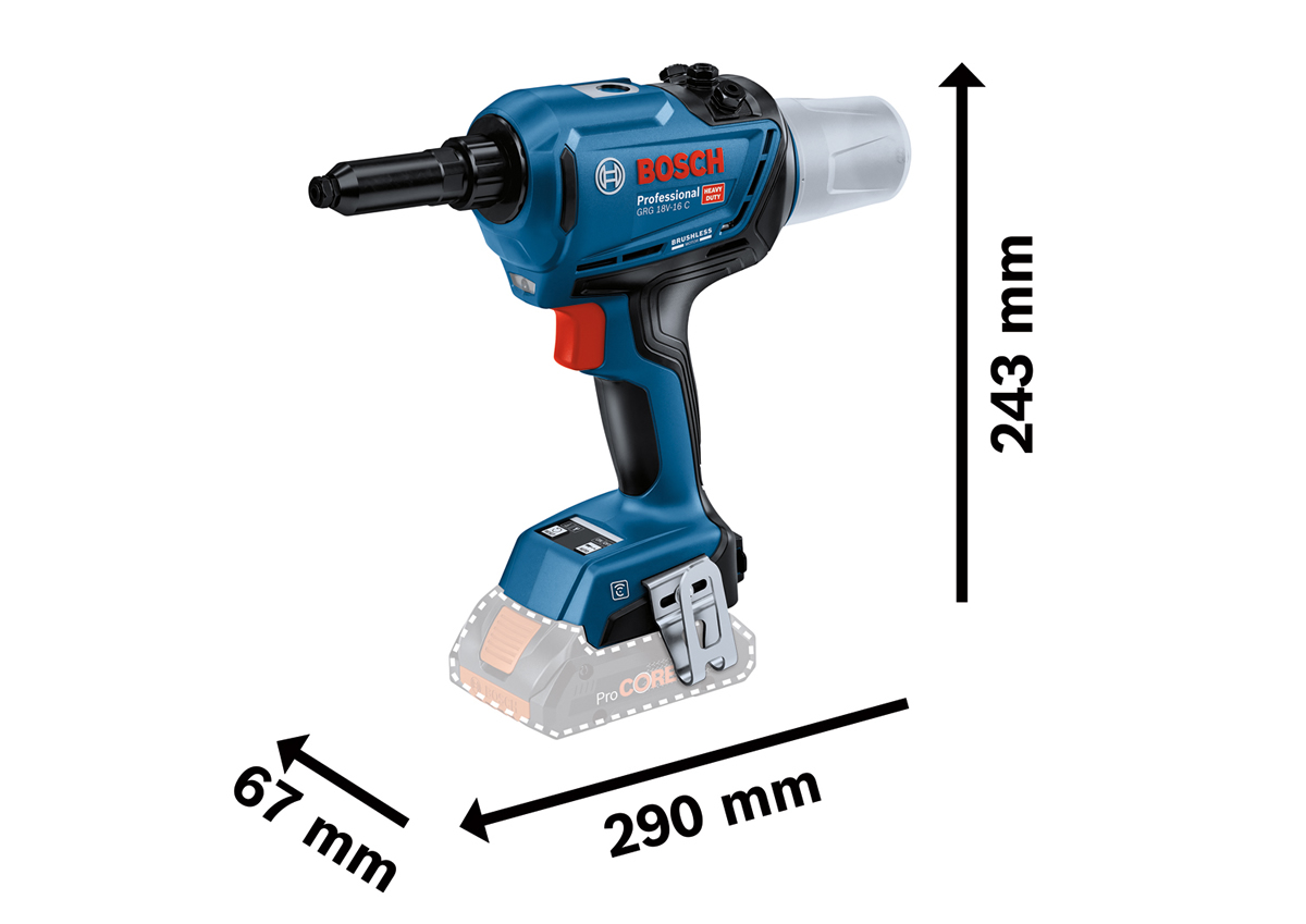 Bosch GRG 18V-16 C Professional akkus popszegecselő