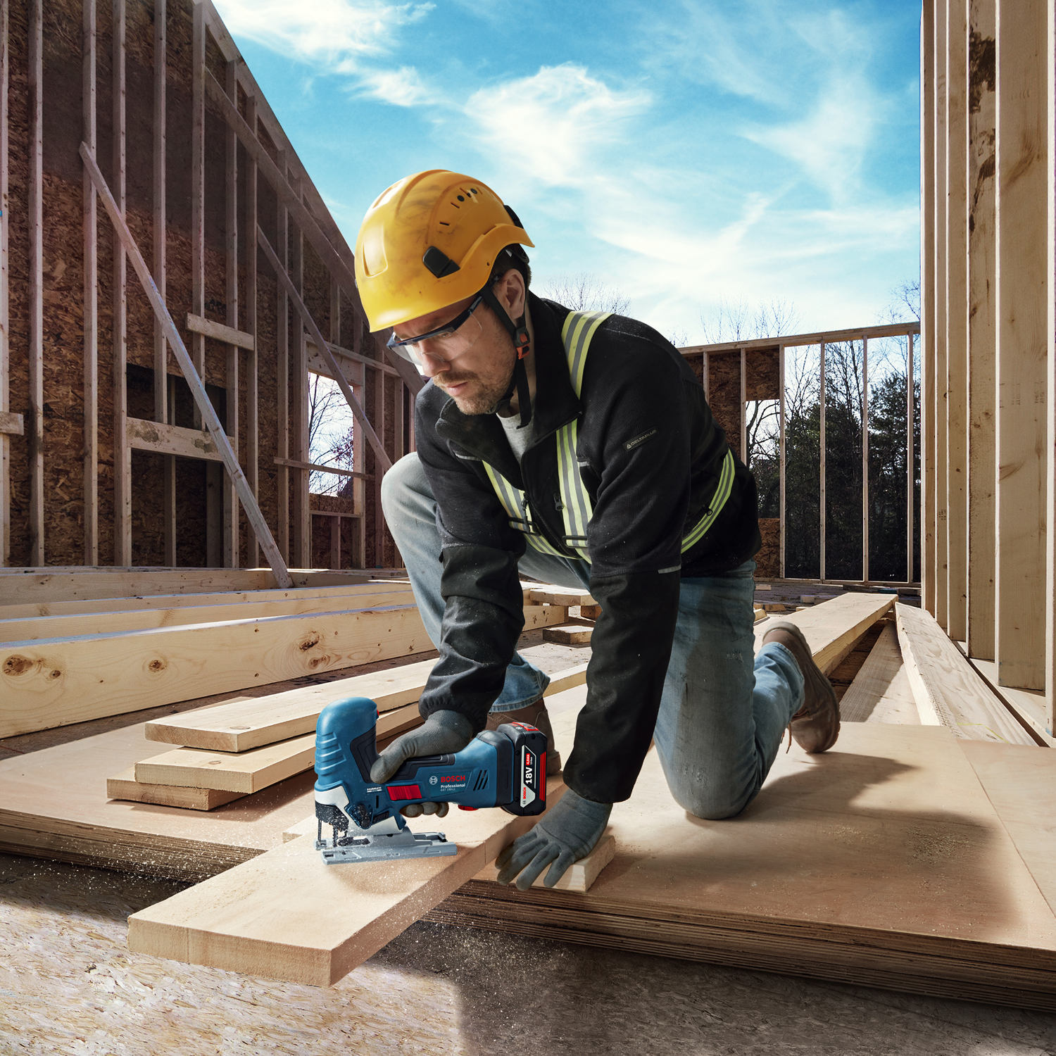 Bosch GST 185-LI Professional akkus szúrófűrész - asztalos markolat
