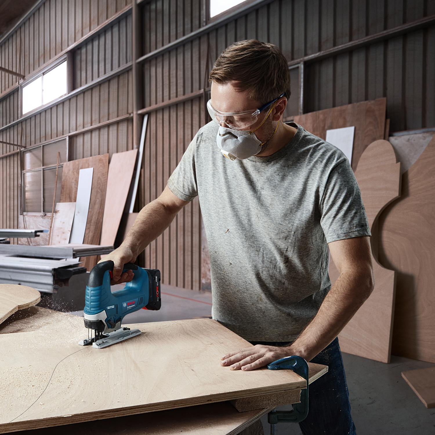 Bosch GST 185-LI Professional akkus szúrófűrész - D-alakú markolat