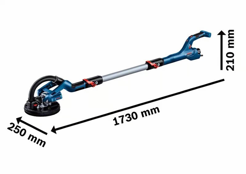 Bosch GTR 550 Professional falcsiszoló - méretek