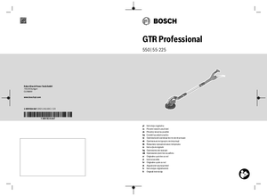 Bosch GTR 550 Professional falcsiszoló - alkalmazástechnikai útmutató