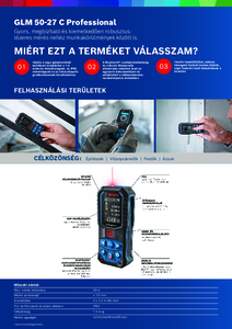 Bosch GLM 50-27 C Professional lézeres távolságmérő termékáttekintés - általános termékismertető