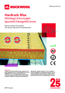 Hardrock MAX kétrétegű (inhomogén) lapostető hőszigetelő lemez<br>
 - műszaki adatlap