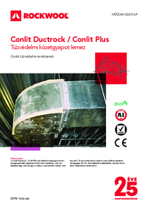 Conlit Ductrock tűzvédelmi kőzetgyapot lemez - műszaki adatlap