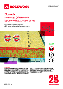 Durock kétrétegű (inhomogén) lapostető hőszigetelő lemez - műszaki adatlap