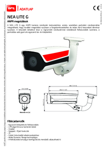 BFT NEA LITE G rendszámfelismerő kamera - műszaki adatlap