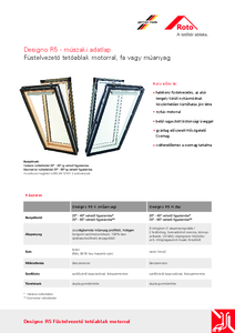 Designo R5 füstelvezető ablak - műszaki adatlap
