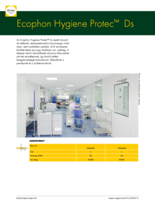 Ecophon Hygiene Protec™ Ds álmennyezet<br>
Tisztított szobák – rendszeres fertőtlenítés - részletes termékismertető