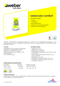 webercolor comfort flexibilis fugázóanyag - műszaki adatlap