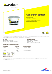 weberprim contact betonkontakt - műszaki adatlap