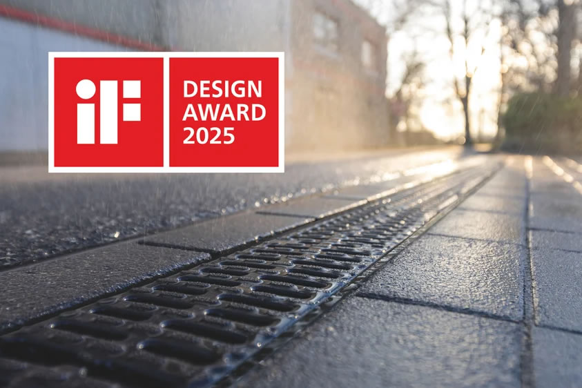 ACO Multiline NX – IF Design Award 2025 nemzetközi elismerés a fenntartható vízelvezetésért