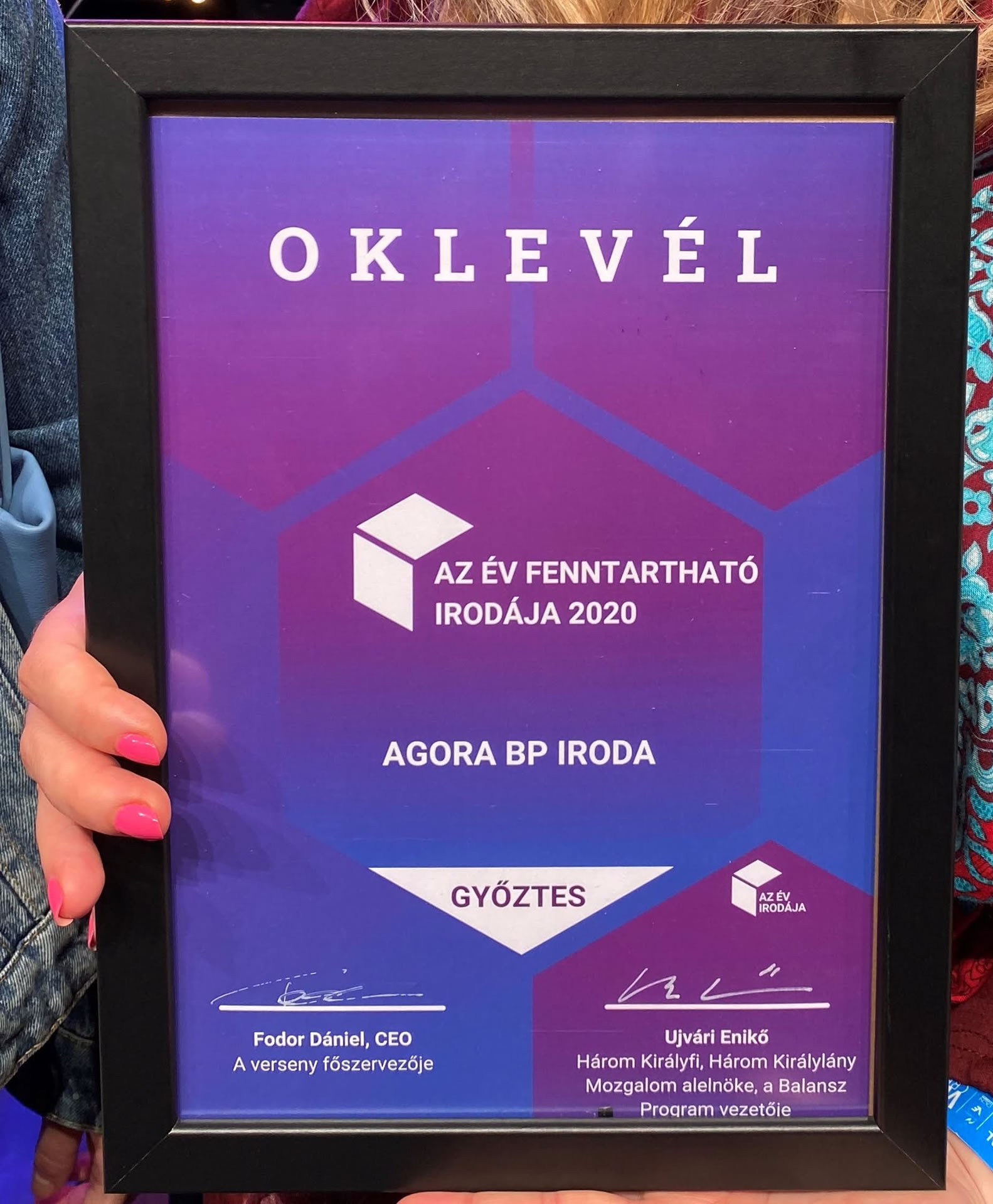 A bp BSC a fenntartható és családbarát iroda kategóriábanaz Év Irodája 2020  győztese