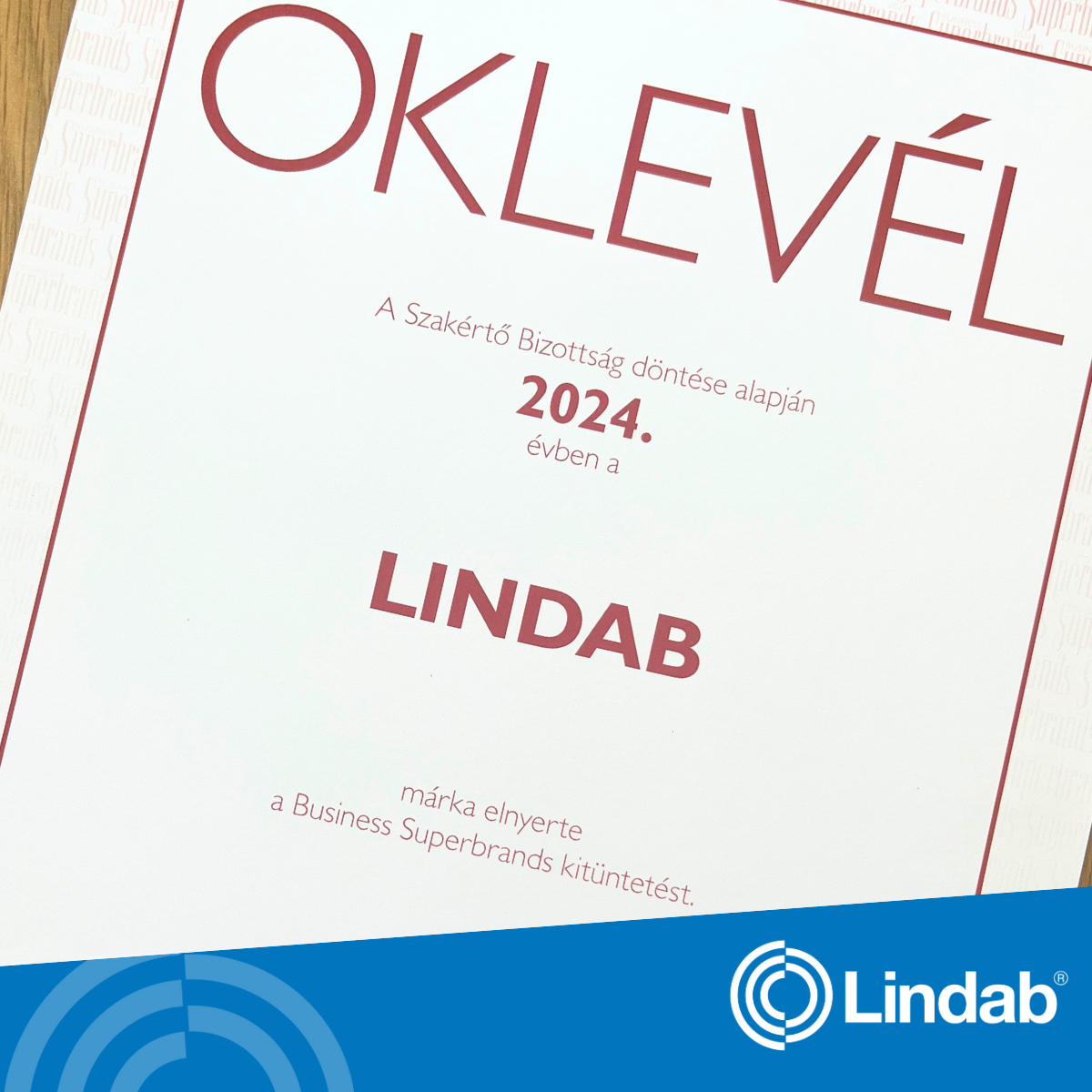 Business Superbrands minősítést kapott a Lindab