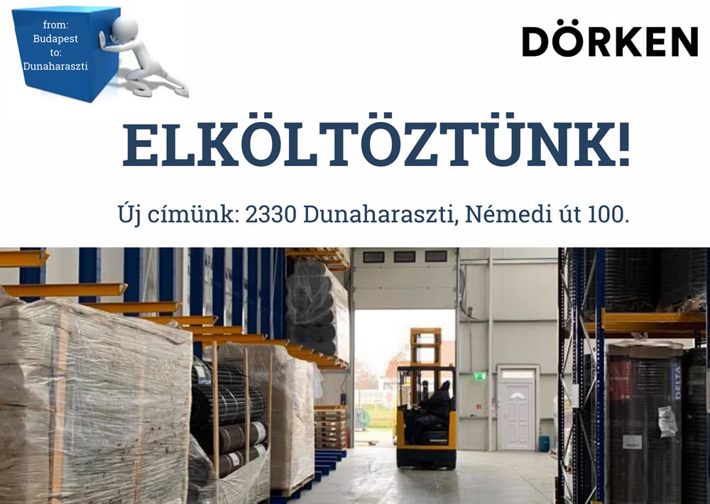 Elköltözött a Dörken Kft. központi irodája és raktára