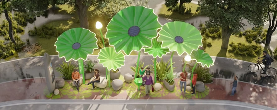 Eco buszmegálló koncepció