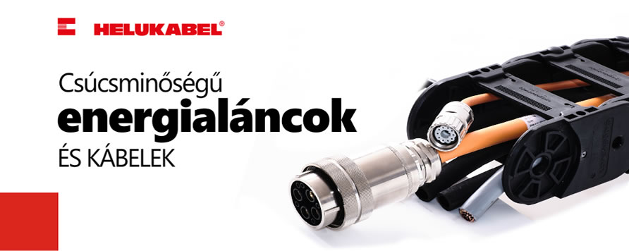 Energialáncok és energialánc kompatibilis kábelek a HELUKABEL Hungária kínálatában