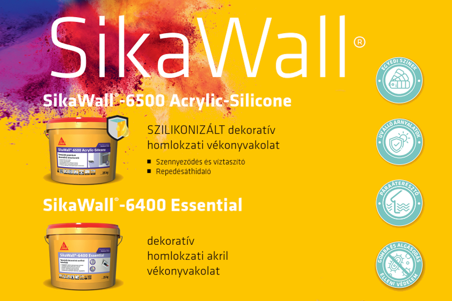 Időtálló megoldás minden modern homlokzatra – SikaWall® dekoratív vékonyvakolatok