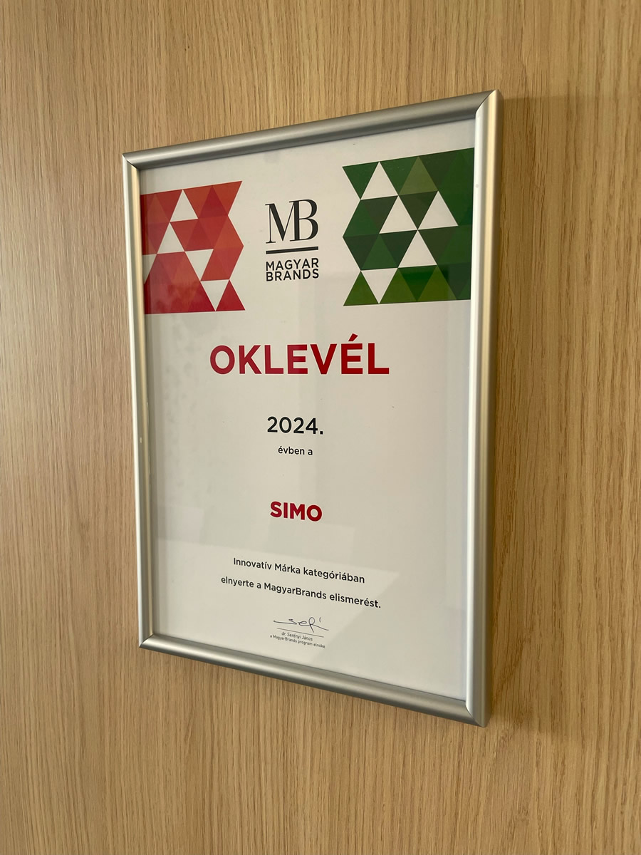 MagyarBrands Innovatív Márka díjazott lett 2024-ben a SIMO GROUP Kft.