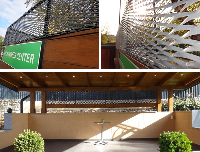 MARIANItech Design expandált lemez kerítésként és elválasztó panelként