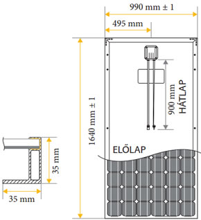BAUER BS 6P-5 polikristályos napelem panel