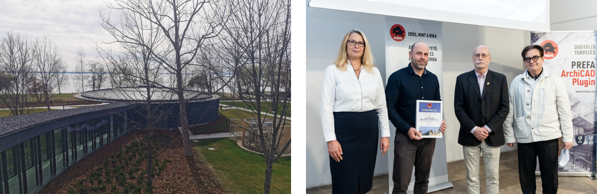 Oktatási, továbbképzési helyszín és konferenciaközpont, Balatonakarattya 
Építészet: Vesztergom Ádám, Vadász Tamás, Zsarnóczay Péter