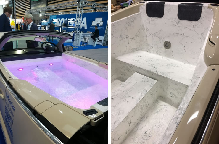 A RENOLIT ALKORPLAN TOUCH Vanity medencefólia egyedi bemutatása a lyoni Piscine Global Expo-n