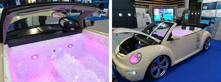 A RENOLIT ALKORPLAN TOUCH Vanity medencefólia egyedi bemutatása a lyoni Piscine Global Expo-n