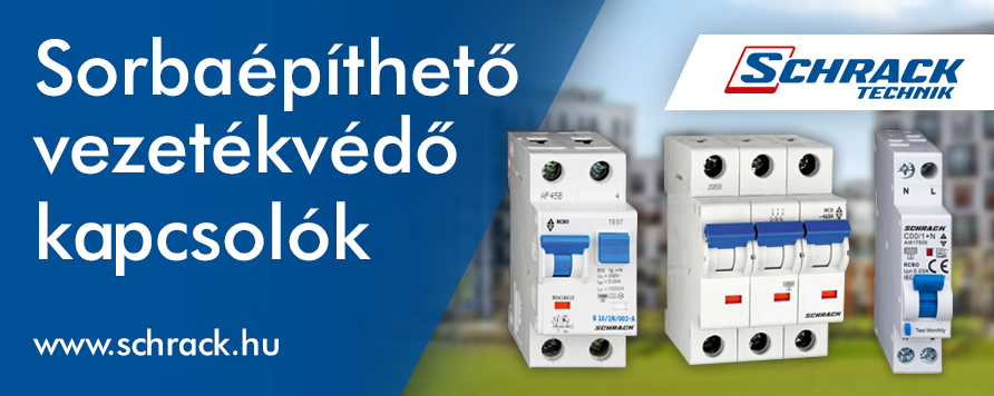 Sorbaépíthető vezetékvédő kapcsolók a Schrack Techniktől