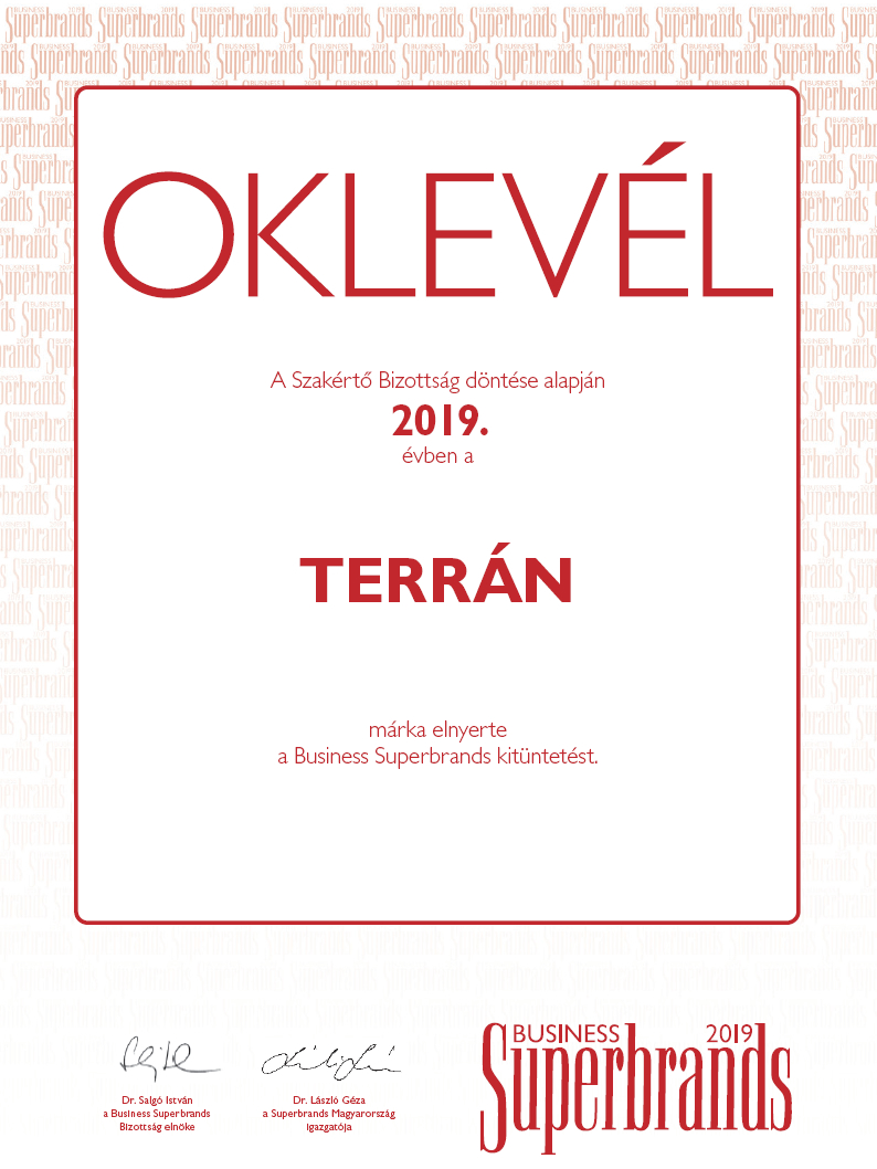 Ismét Business Superbrands díjat nyert a Terrán