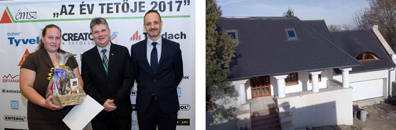 Tondach tetőcserepek az Év Tetője 2017 Nívódíj pályázaton