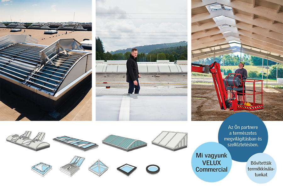 VELUX Commercial - megbízható partner a tetőablakok és a hő- és füstelvezetés területén